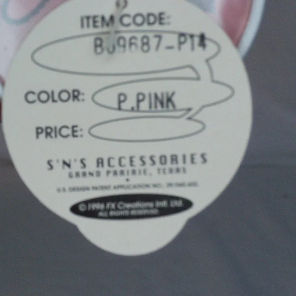 FX Creations Vinyl Pink Coin Purse Vintage 1996 NEW - Picture 3 of 3
